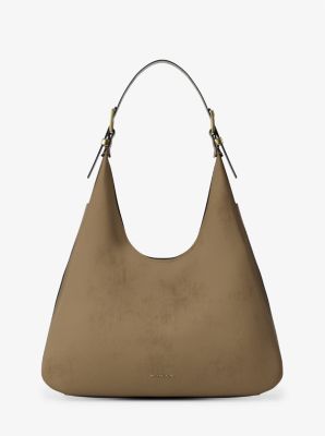 Nolita Large Nubuck Hobo Shoulder Bag Husk Husk