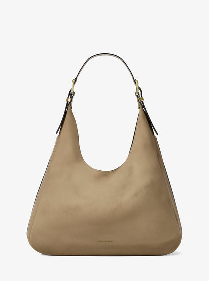 Nolita Large Nubuck Hobo Shoulder Bag Husk Husk