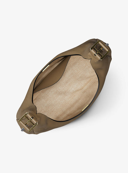 Nolita Large Nubuck Hobo Shoulder Bag Husk Husk