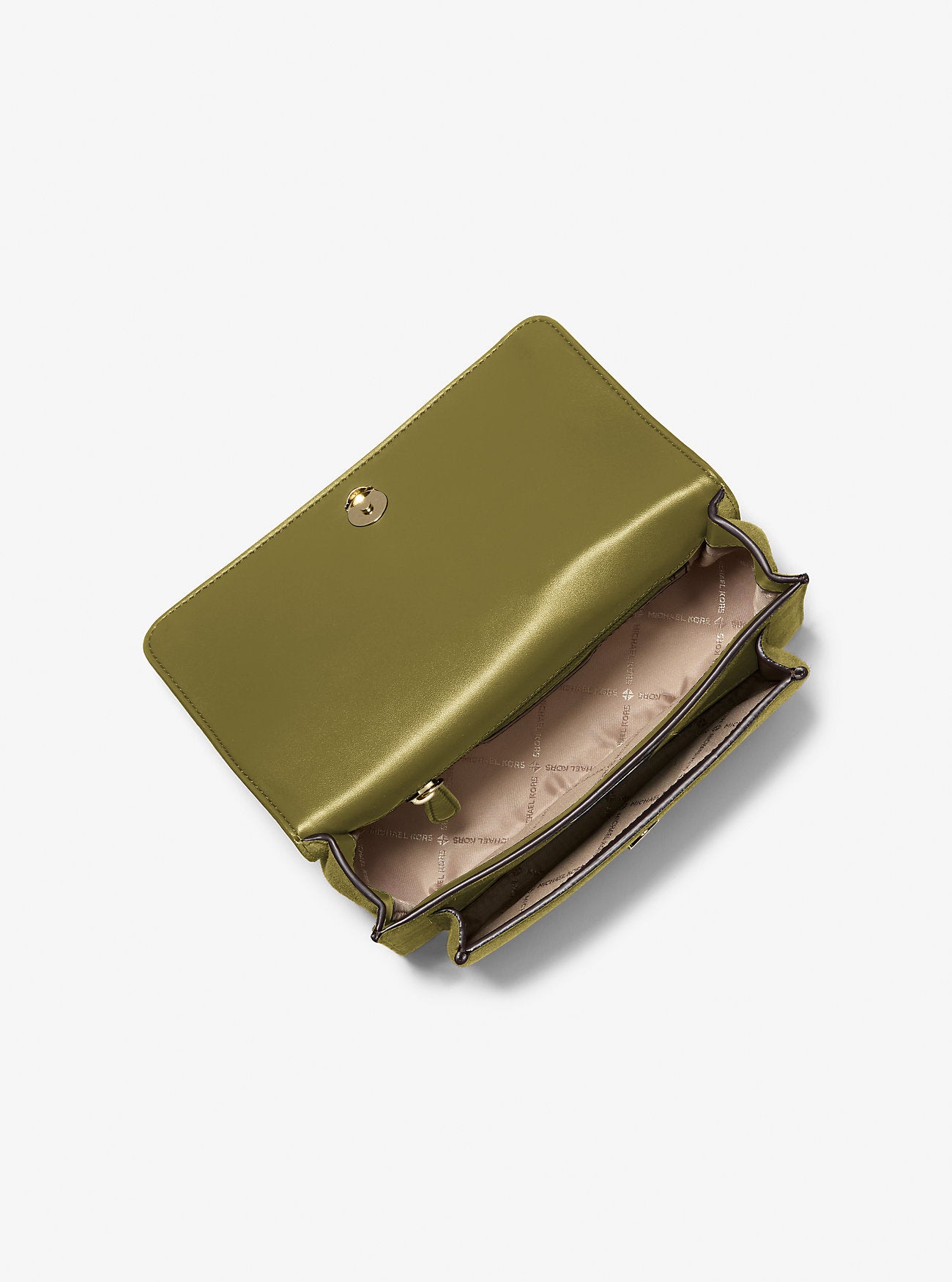 Claire Large Suede Shoulder Bag Pistachio Pistachio