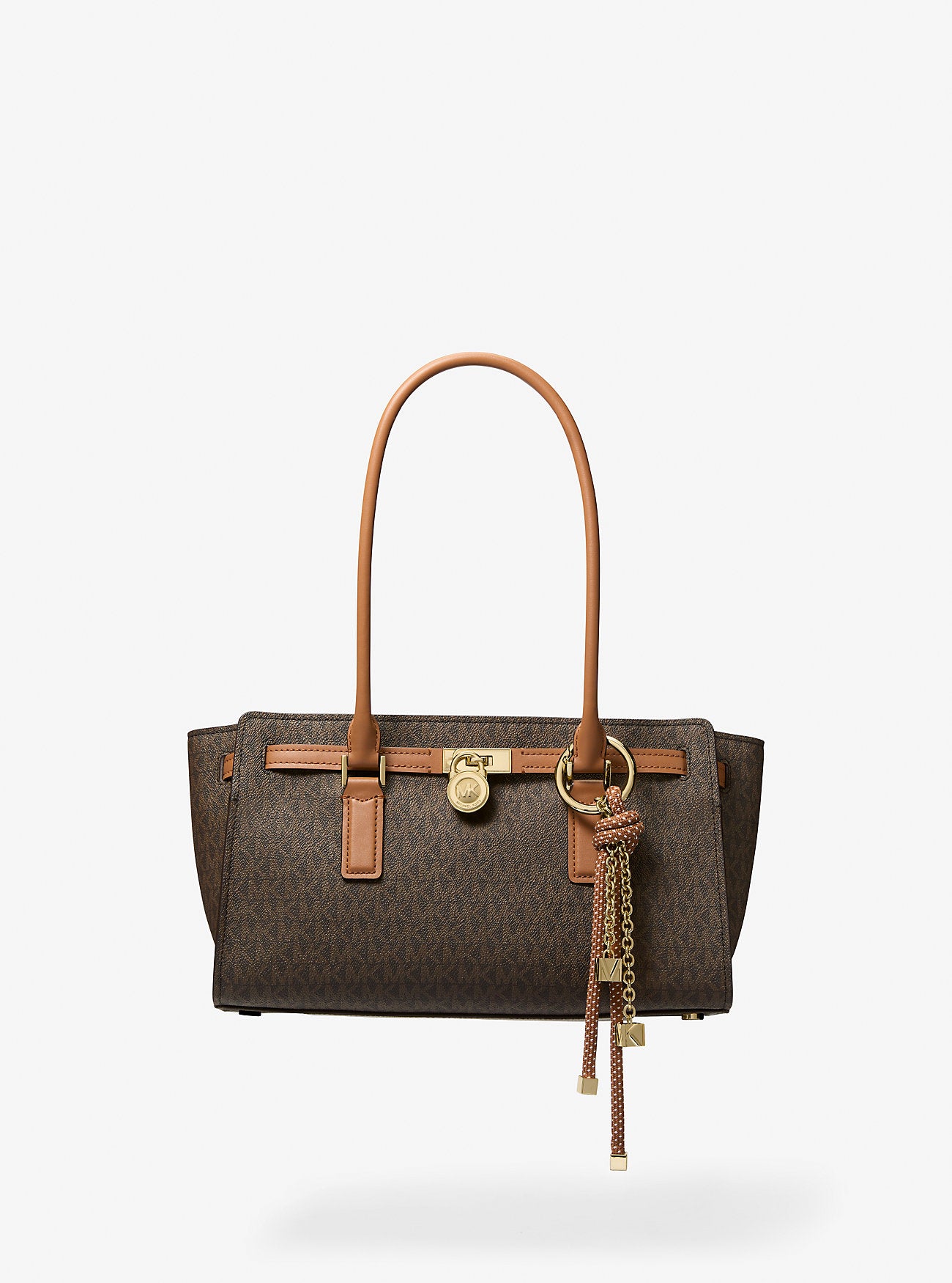 Hamilton Moderne Small Signature Logo Satchel Brn-Acorn Brn-Acorn