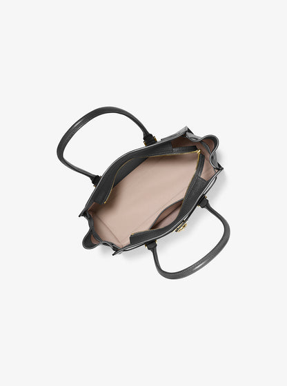 Hamilton Moderne Small Leather Satchel Black Black