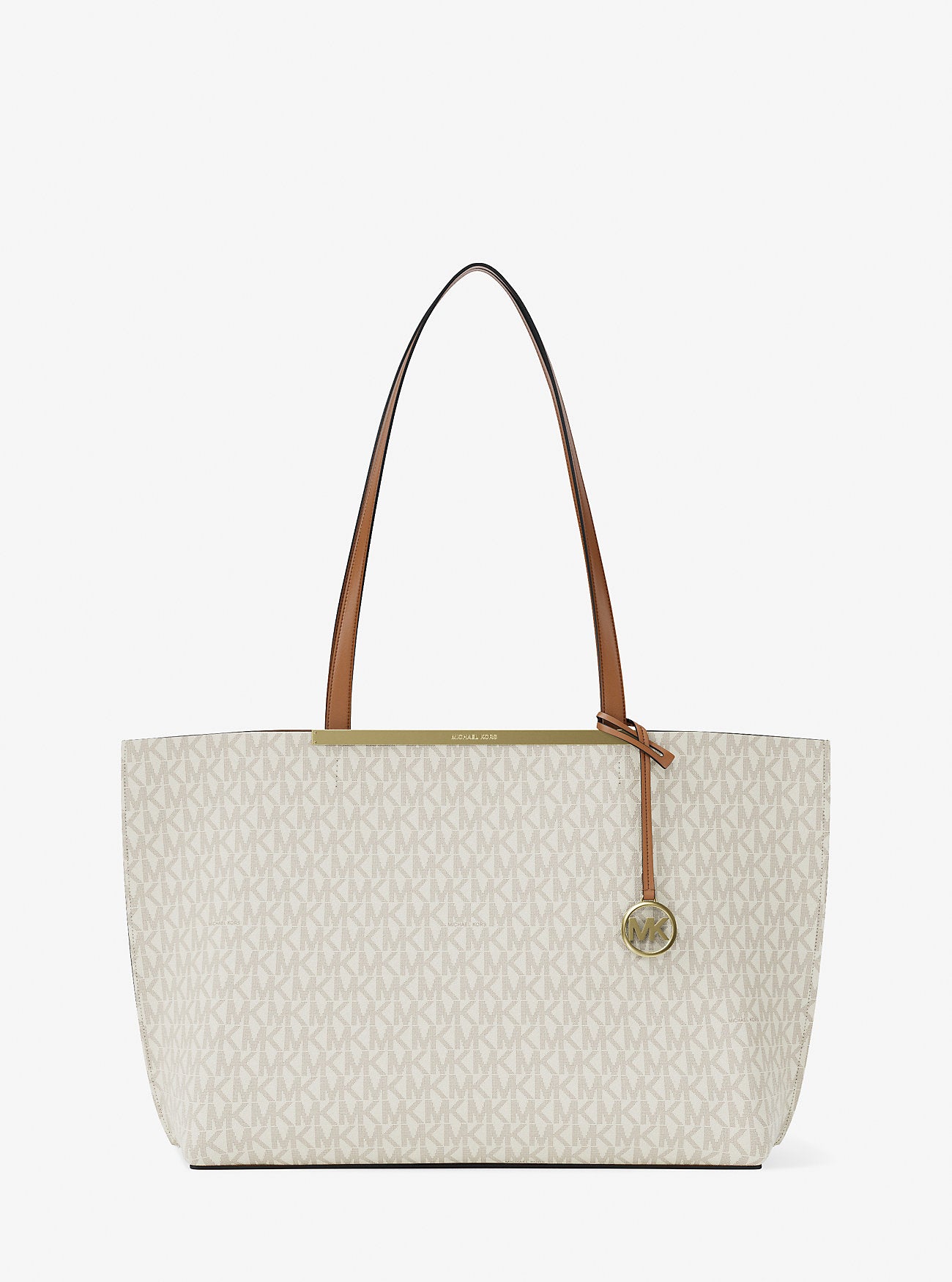 Evelyn Large Signature Logo Tote Bag Vanilla-Acorn Vanilla-Acorn