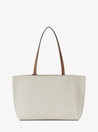 Evelyn Large Signature Logo Tote Bag Vanilla-Acorn Vanilla-Acorn