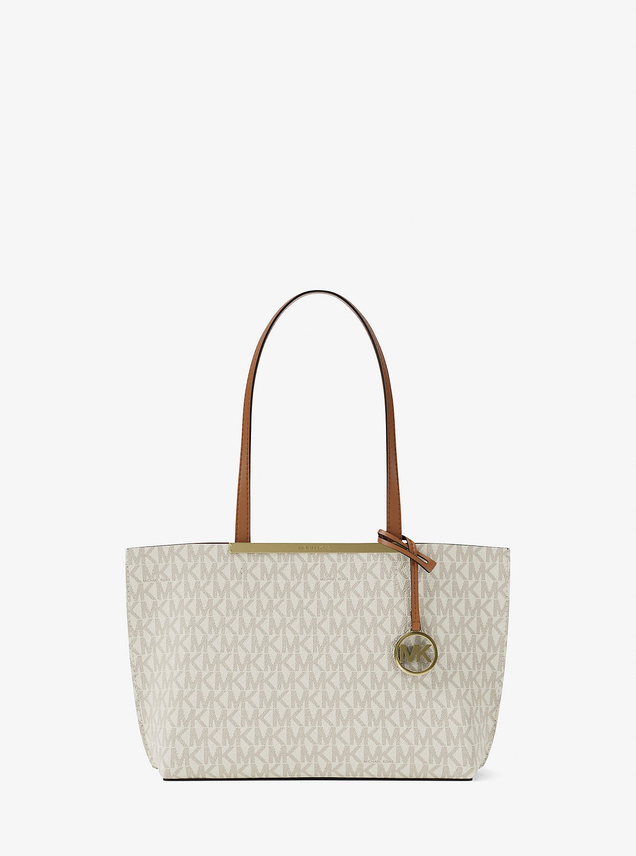 Evelyn Small Signature Logo Tote Bag Vanilla-Acorn Vanilla-Acorn
