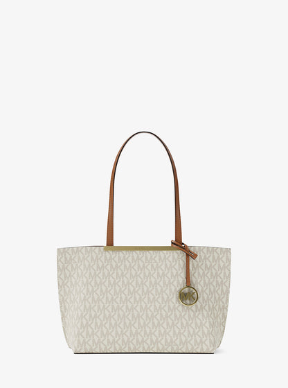 Evelyn Small Signature Logo Tote Bag Vanilla-Acorn Vanilla-Acorn