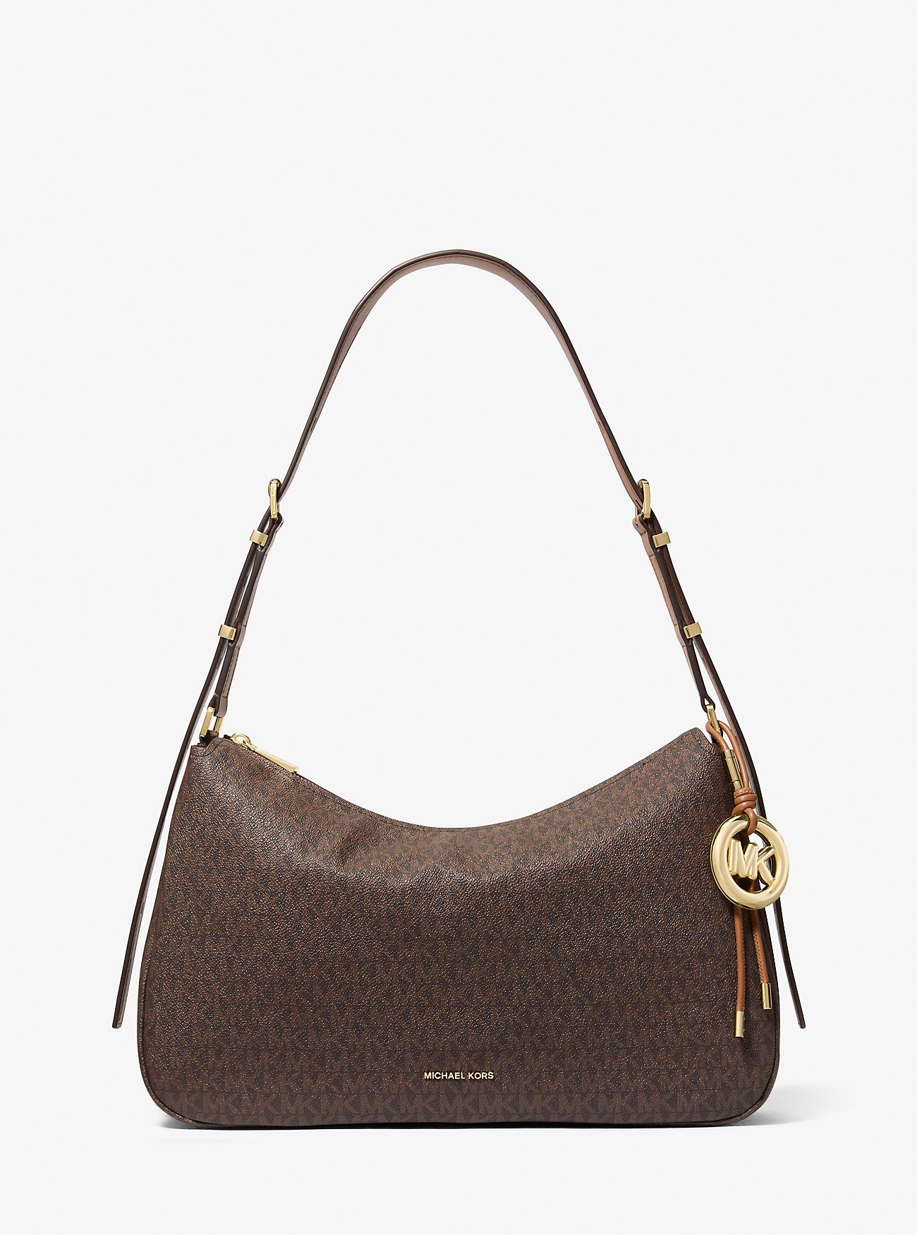 Nolita Medium Signature Logo Shoulder Bag Brn-Acorn Brn-Acorn