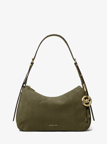 Michael Kors Nolita Medium Nubuck Shoulder Bag LODEN