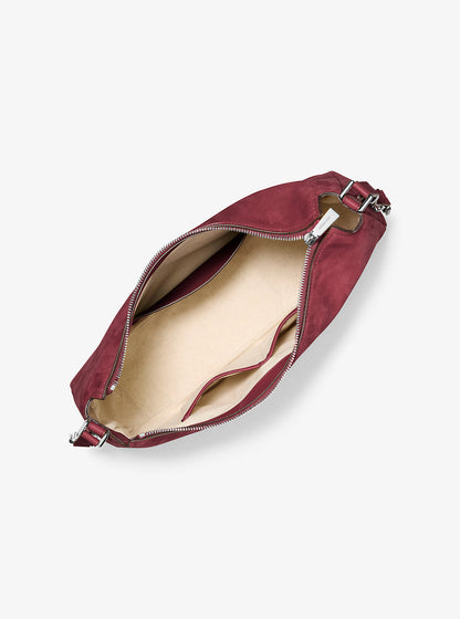 Nolita Medium Nubuck Shoulder Bag Oxblood Oxblood
