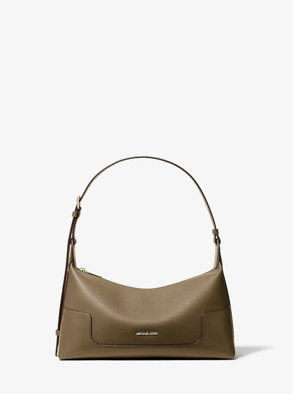 Michael Kors Teddi Medium Textured Slouch Shouder Bag LODEN
