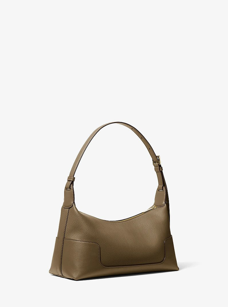 Michael Kors Teddi Medium Textured Slouch Shouder Bag LODEN