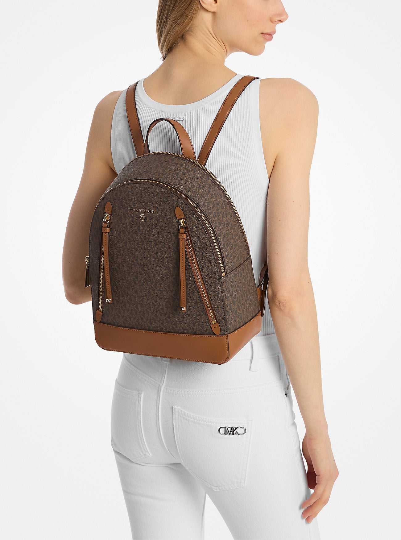 Brooklyn Medium Logo Backpack Brn-Acorn Brn-Acorn