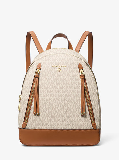 Brooklyn Medium Logo Backpack Vanilla-Acorn Vanilla-Acorn