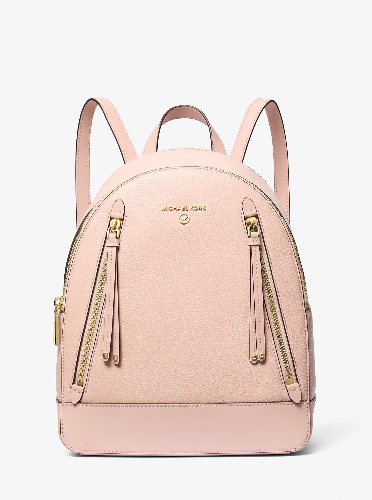 Brooklyn Medium Pebbled Leather Backpack Soft Pink Soft Pink