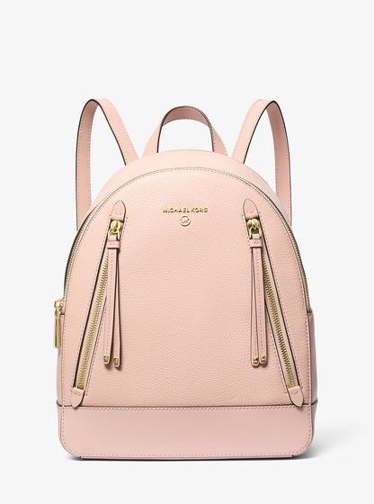 Brooklyn Medium Pebbled Leather Backpack Soft Pink Soft Pink
