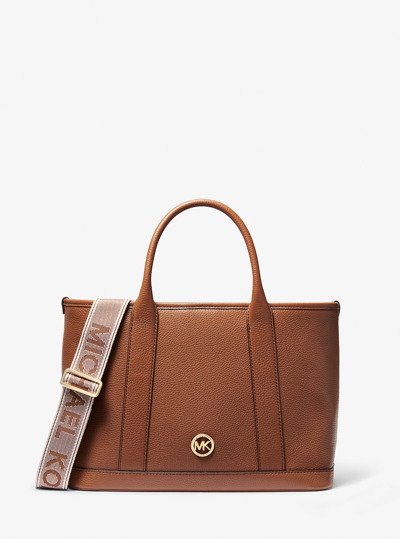 Luisa Medium Pebbled Leather Tote Bag Luggage Luggage