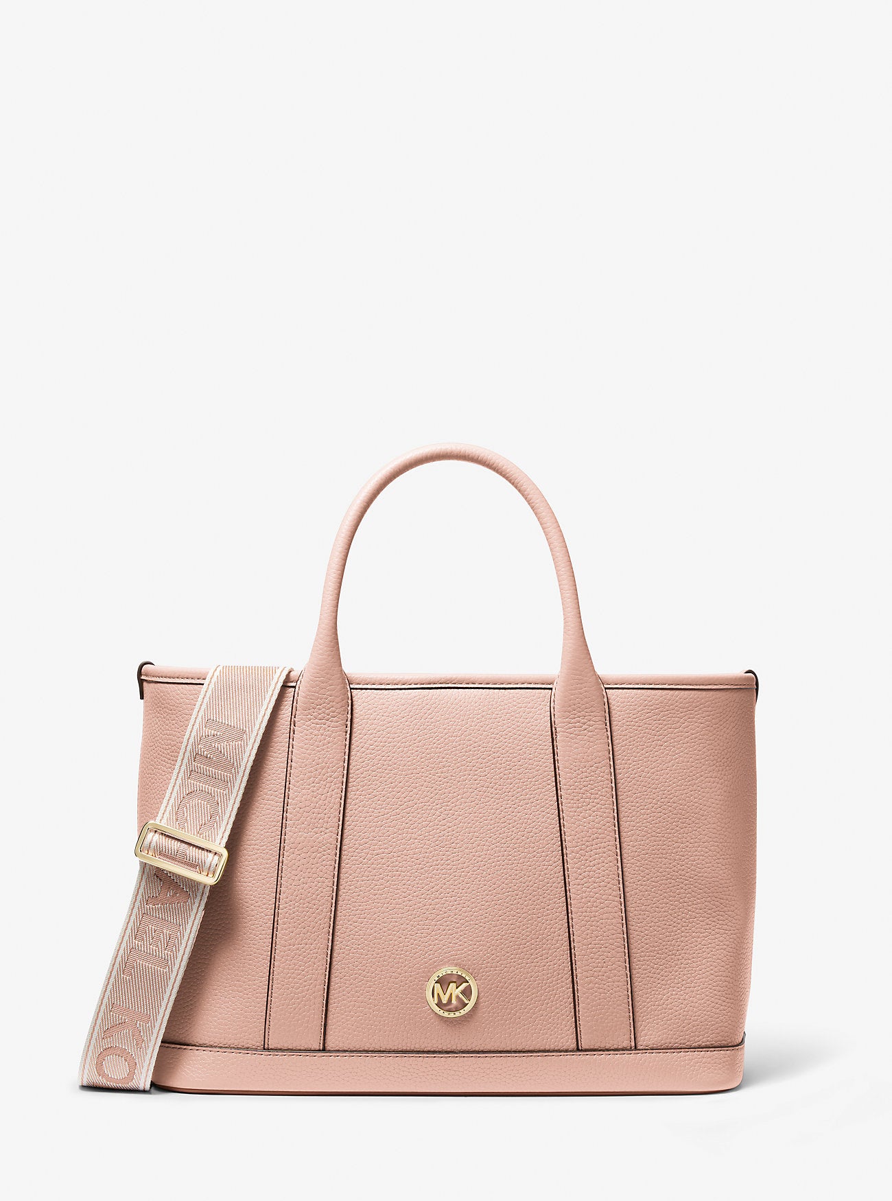 Luisa Medium Pebbled Leather Tote Bag Soft Pink Soft Pink