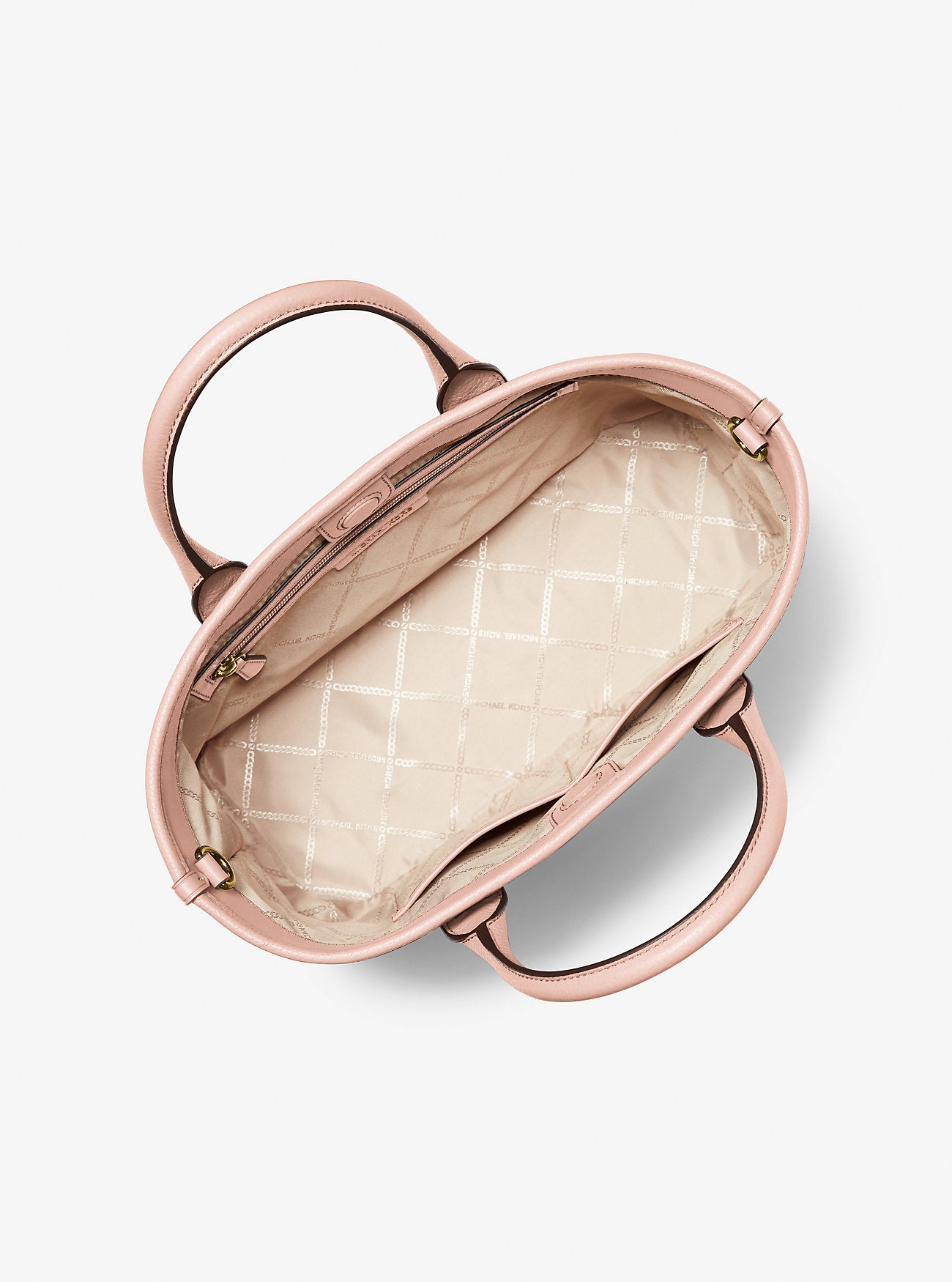 Luisa Medium Pebbled Leather Tote Bag Soft Pink Soft Pink