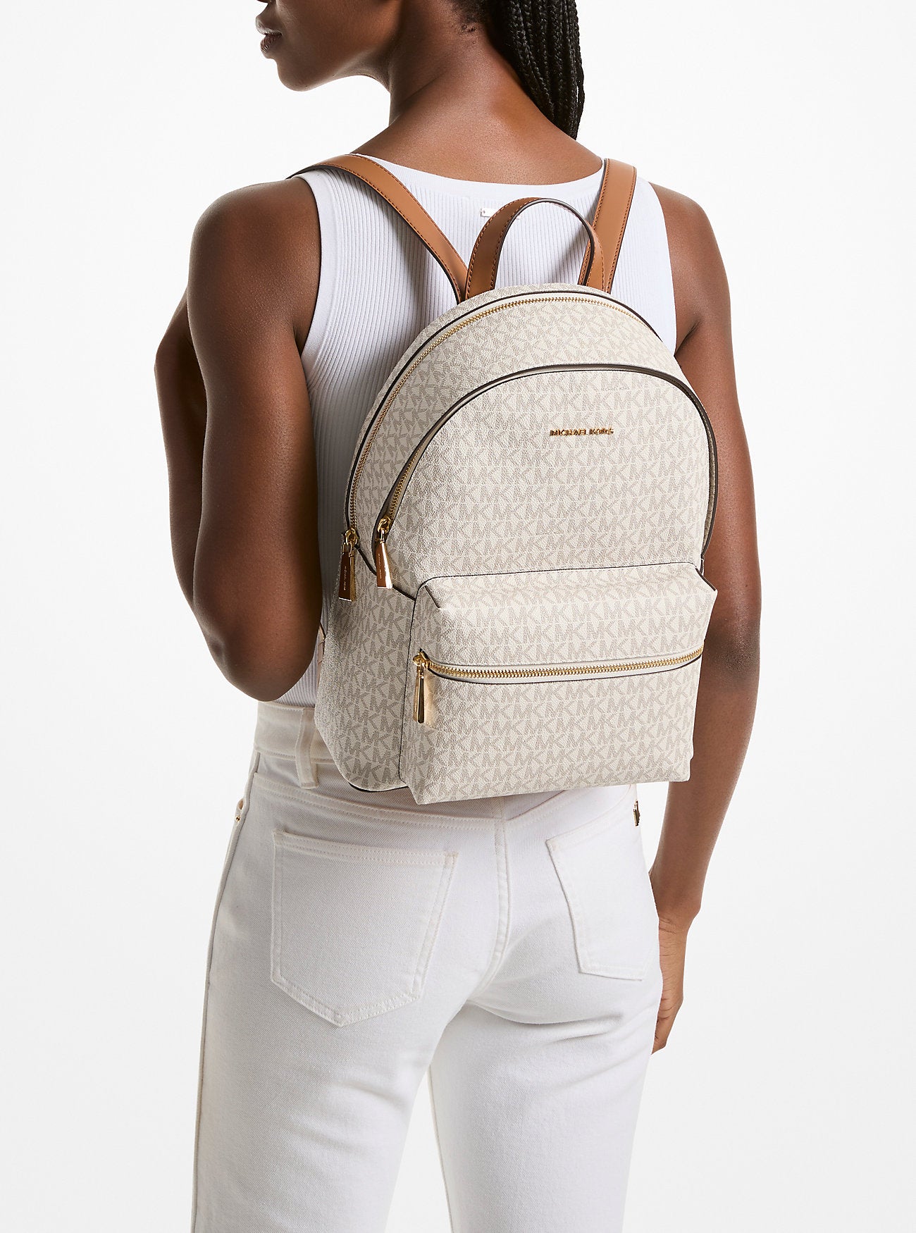 Sally Medium 2-In-1 Logo Backpack Vanilla-Acorn Vanilla-Acorn