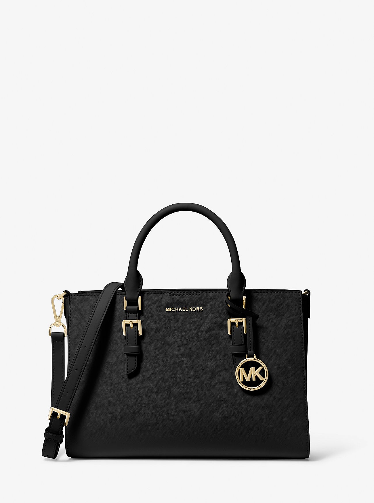 専用　mk−1 ブラック×2 Michael Kors Sally Medium 2-in-1 Saffiano Leather and Logo