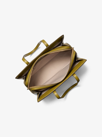 Laila Medium Signature Logo Tote Bag Pistachio Pistachio