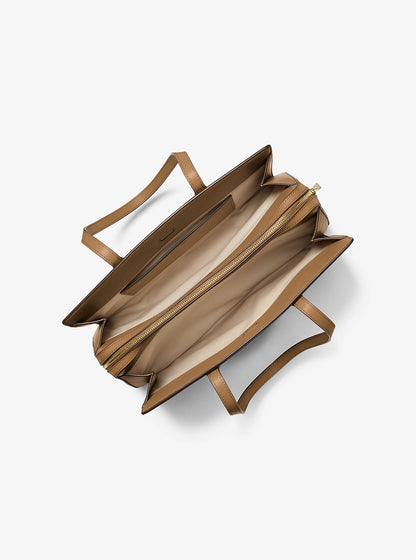 Laila Medium Signature Logo Tote Bag Husk Husk