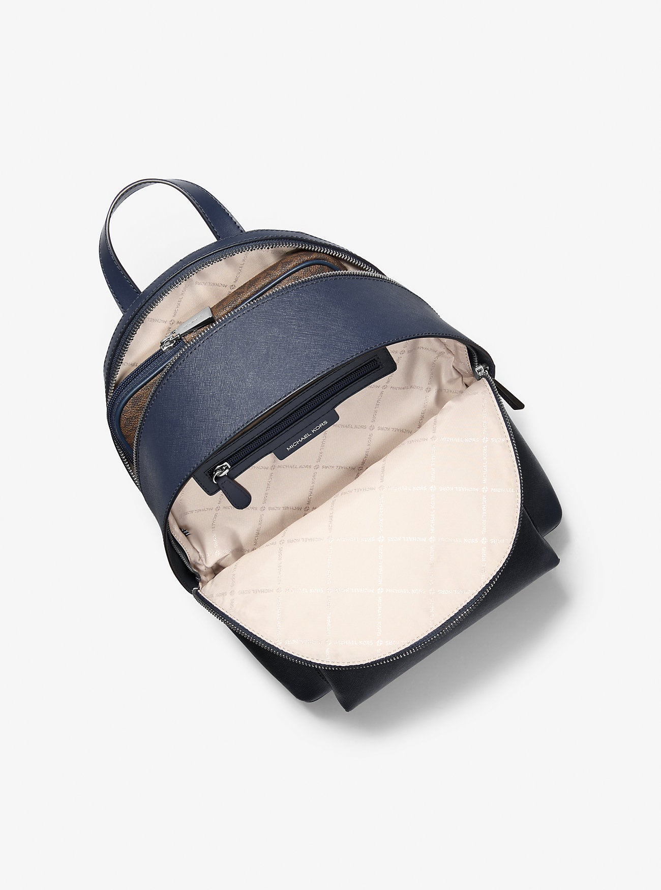Sally Medium 2-in-1 Saffiano Leather Backpack Navy Navy