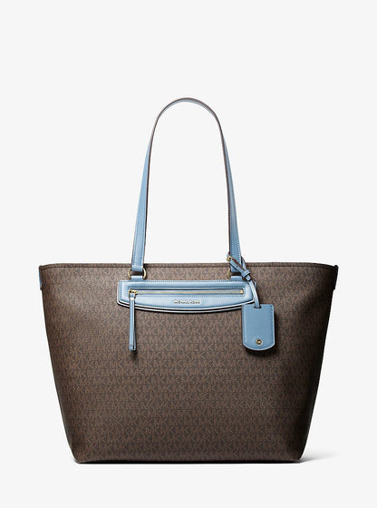 Jet Set Travel Extra-Large Signature Logo Tote Bag Chambray Chambray