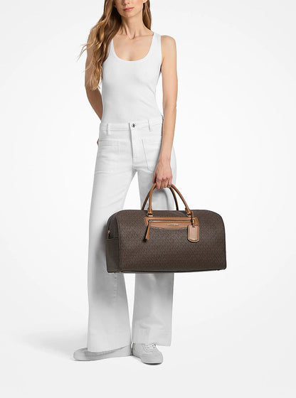 Michael Kors Jet Set Travel Extra-Large Signature Logo Weekender Bag BRN/ACORN