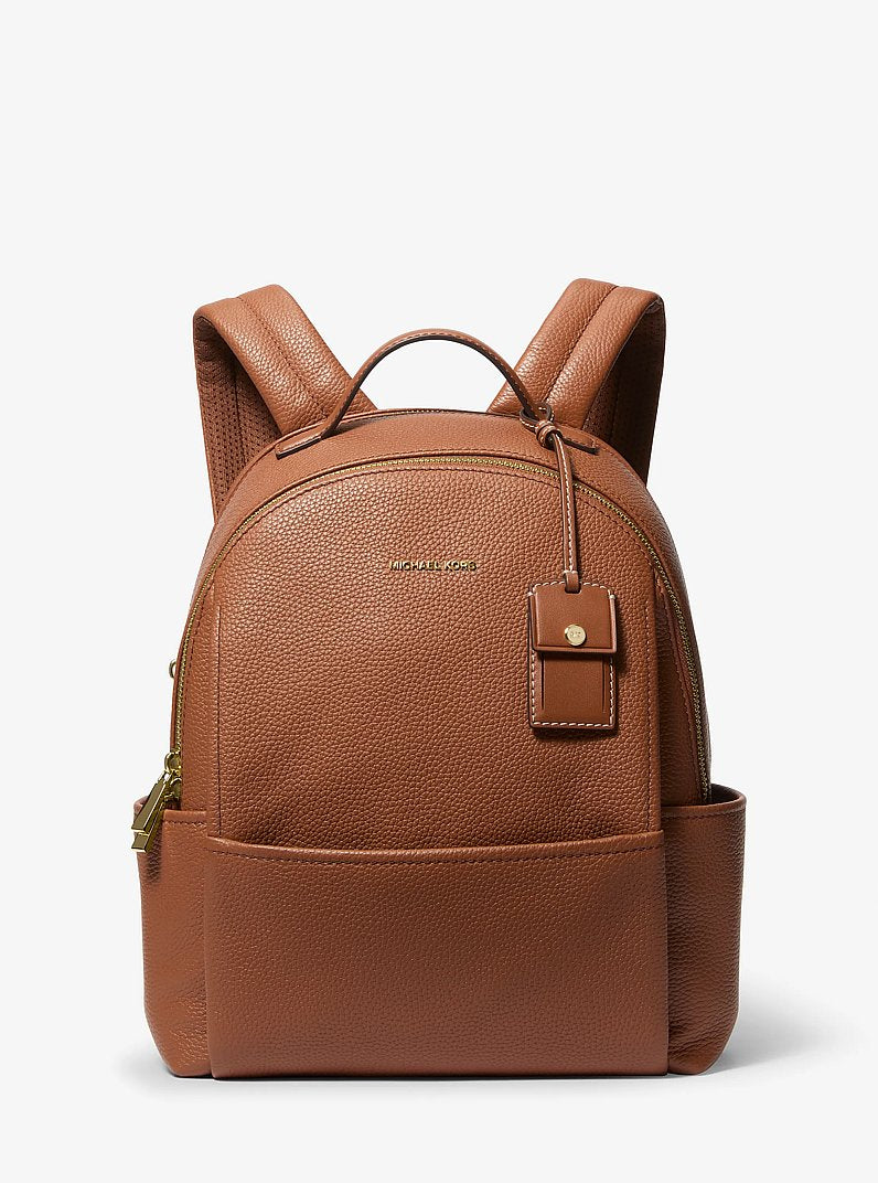 Michael Kors Sable Medium Pebbled Leather Backpack LUGGAGE