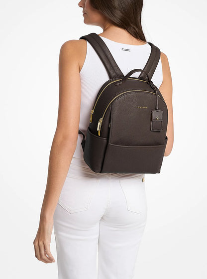Michael Kors Sable Medium Pebbled Leather Backpack CHOCOLATE