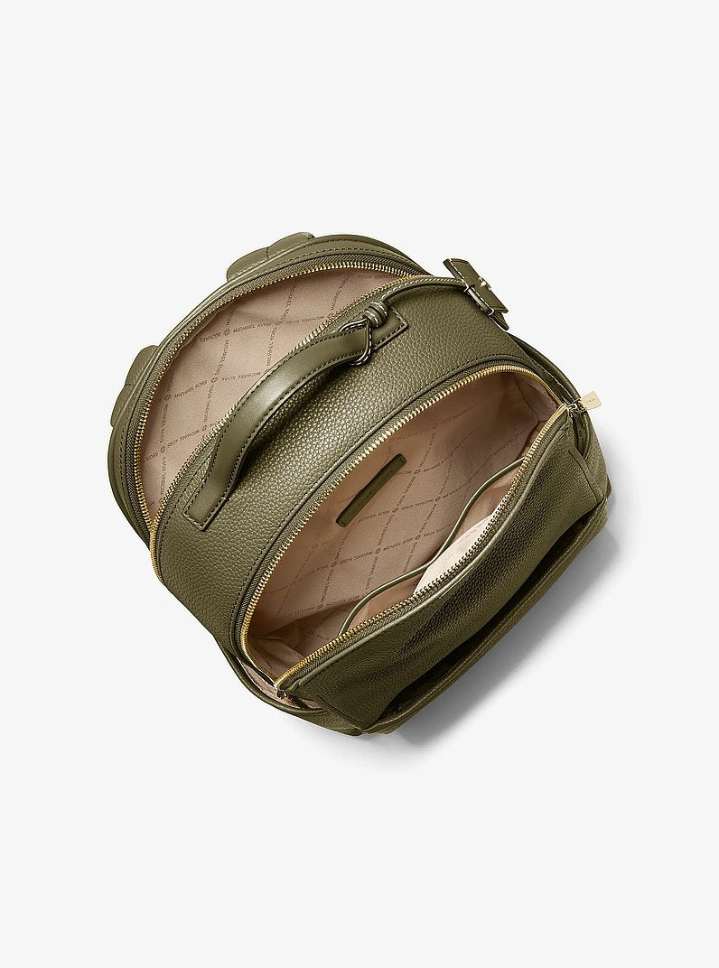 Michael Kors Sable Medium Pebbled Leather Backpack LODEN