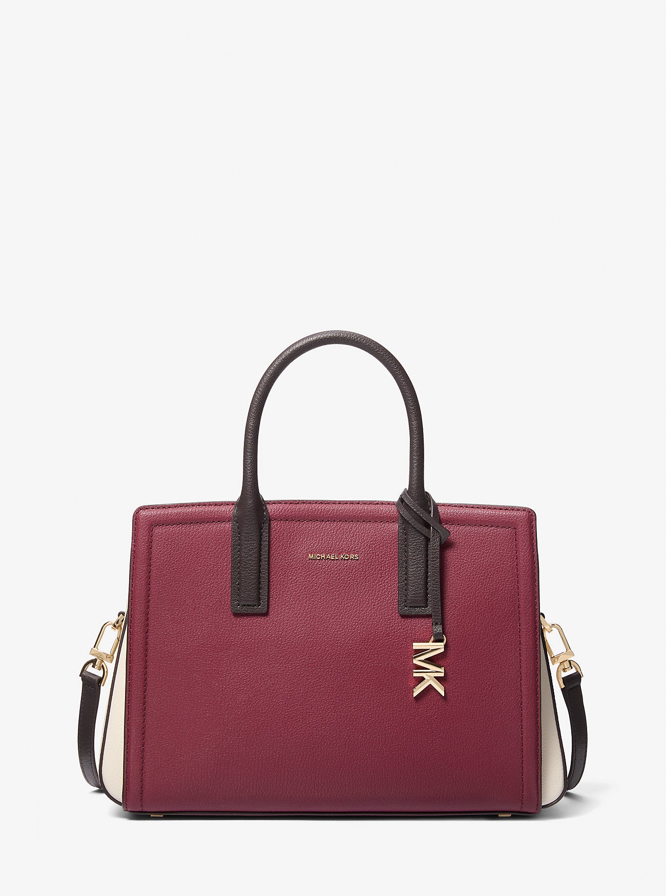 Laila Medium Color-Block Pebbled Leather Satchel Mulberry Mlt Mulberry Mlt