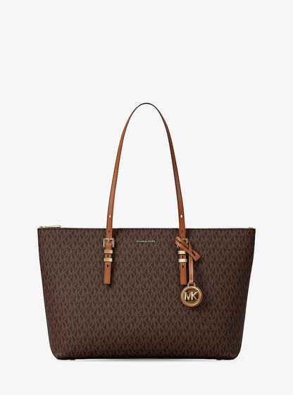 Michael Kors Quinn Large Signature Logo Tote Bag BRN/ACORN