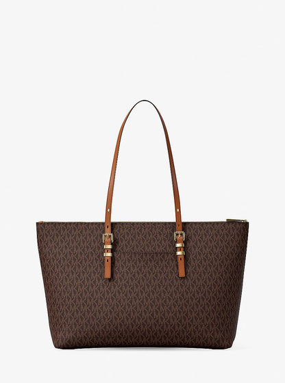 Michael Kors Quinn Large Signature Logo Tote Bag BRN/ACORN