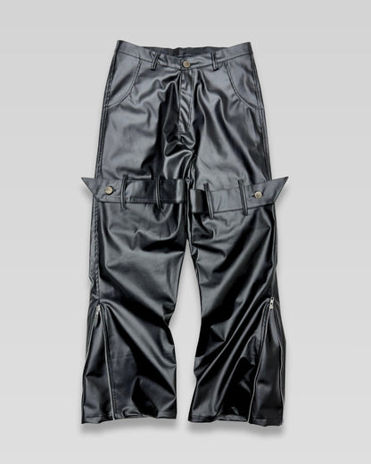 Leather Utility Jeans