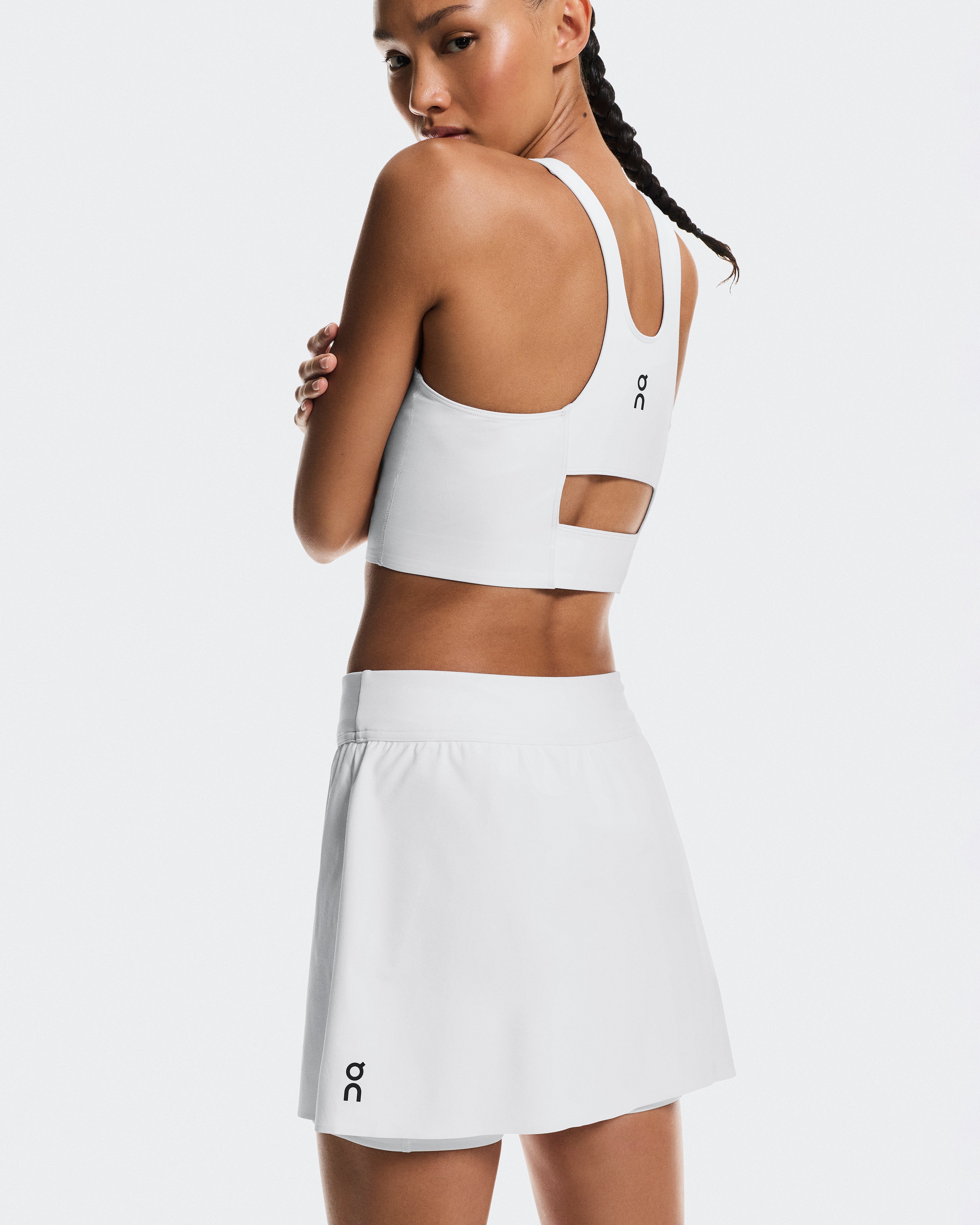 On Court Skirt Split Edge White | Black (Women'S)