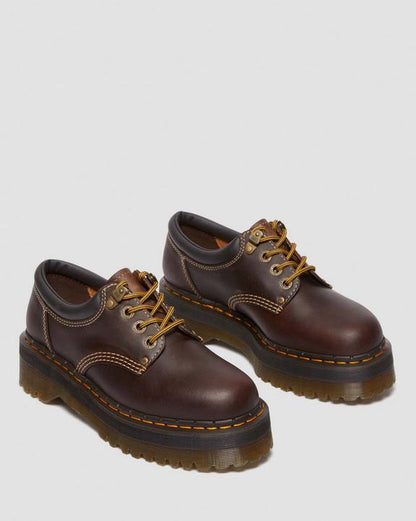Dr Martens 8053 Arc Crazy Horse Leather Platform Casual Shoes - Dark Brown