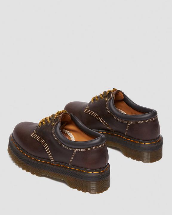 Dr. Martens 8053 Arc Crazy Horse Leather Platform Casual Shoes Dark Brown - Mens
