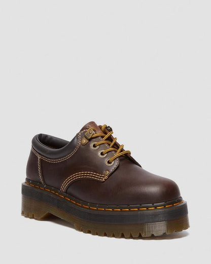 Dr Martens 8053 Arc Crazy Horse Leather Platform Casual Shoes - Dark Brown