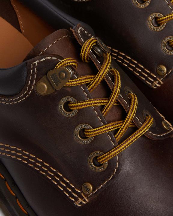 Dr Martens 8053 Arc Crazy Horse Leather Platform Casual Shoes - Dark Brown