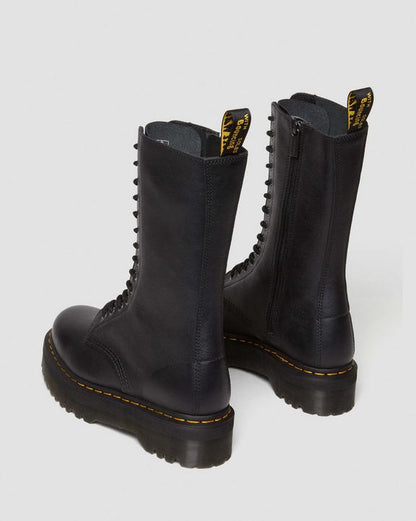 Dr. Martens 1B99 Pisa Leather Mid Calf Lace Up Boots Black - Womens