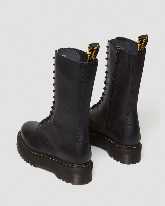 Dr. Martens 1B99 Pisa Leather Mid Calf Lace Up Boots Black - Womens