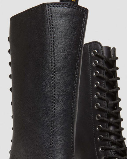 Dr. Martens 1B99 Pisa Leather Mid Calf Lace Up Boots Black - Womens