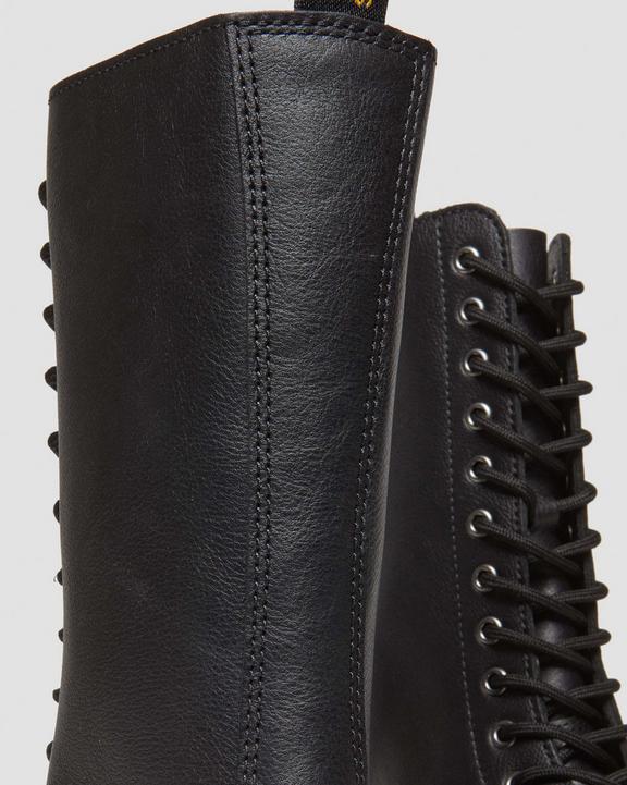 Dr. Martens 1B99 Pisa Leather Mid Calf Lace Up Boots Black - Womens