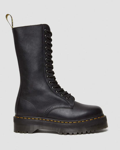Dr. Martens 1B99 Pisa Leather Mid Calf Lace Up Boots Black - Womens