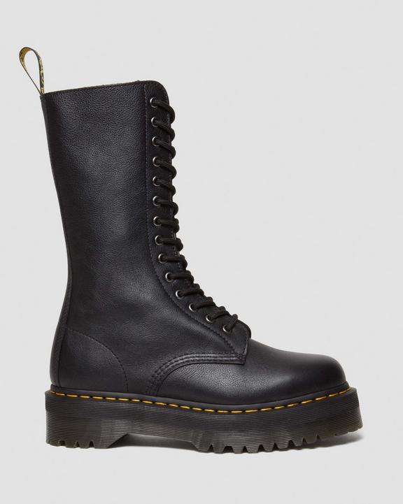 Dr. Martens 1B99 Pisa Leather Mid Calf Lace Up Boots Black - Womens