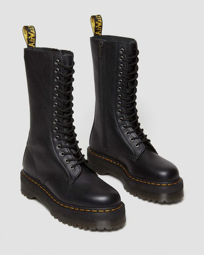 Dr. Martens 1B99 Pisa Leather Mid Calf Lace Up Boots Black - Womens