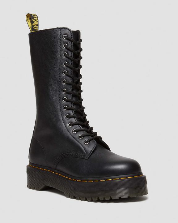 Dr. Martens 1B99 Pisa Leather Mid Calf Lace Up Boots Black - Womens
