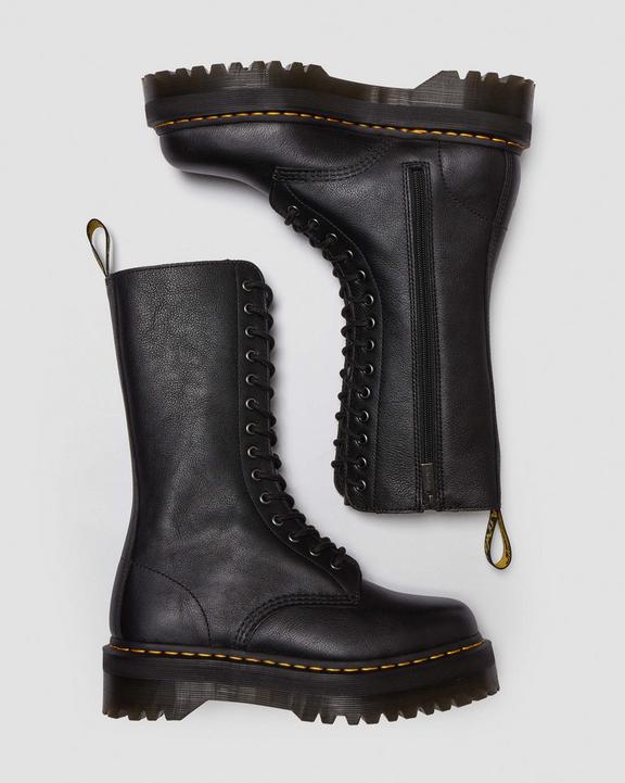 Dr. Martens 1B99 Pisa Leather Mid Calf Lace Up Boots Black - Womens